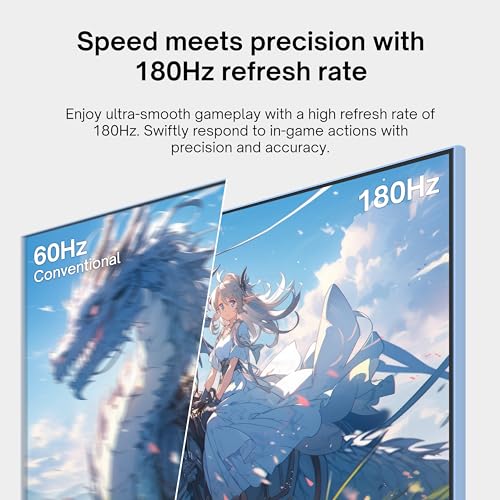 Image of Pixio Two PX278 Wave Blue 27 inch 180Hz Refresh Rate FHD 1440p Resolution Fast IPS Panel 1ms GTG Response Time Gaming Monitor and PS1D Wave Blue Dual Monitor Arm - Fits up to 32 inches and 19.8lbs