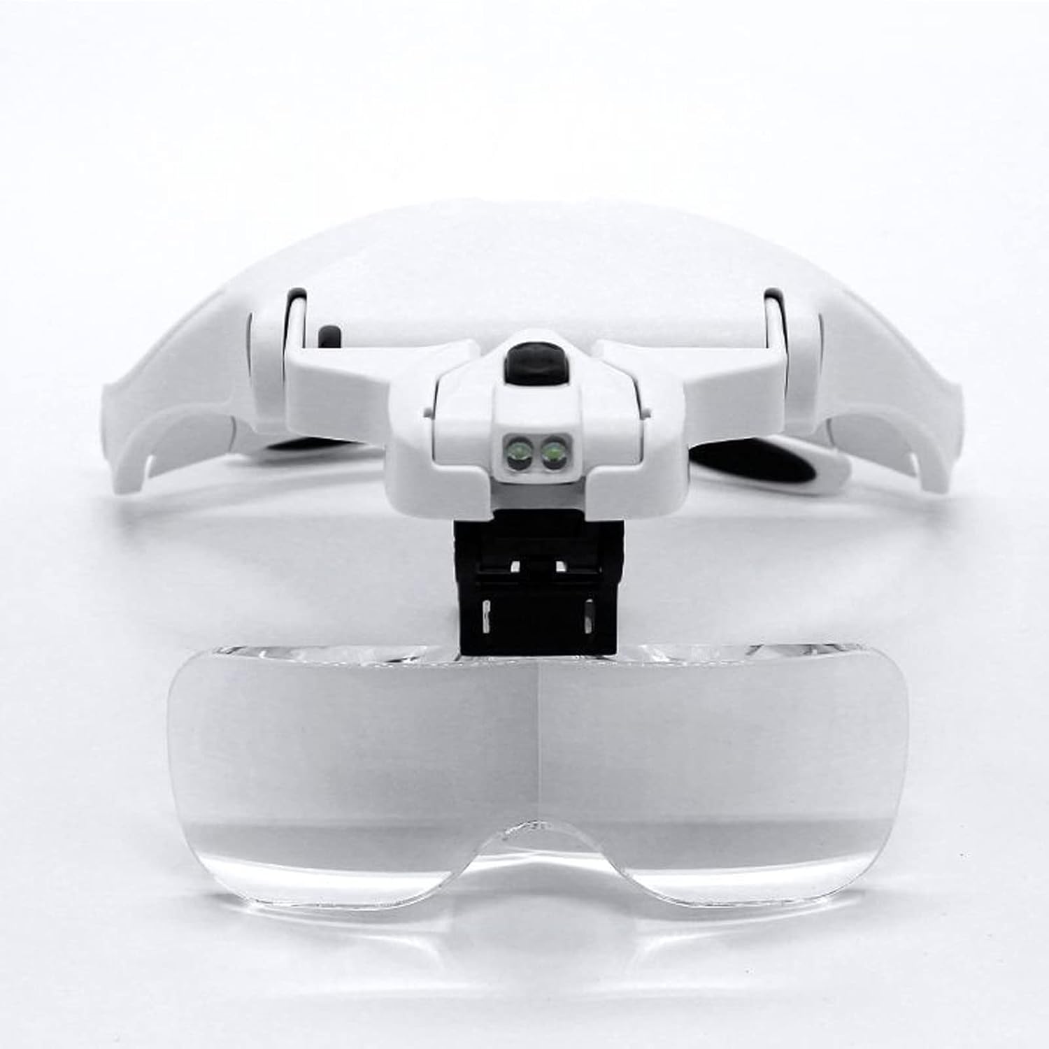 Karlak Head Mount Magnifier with LED s Magnifying Headband Glasses 5 Replable Lenses for Reading Close Work Jewelry Loupe Watch (1.0X, 1.5X, 2.0X, 2.5X, 3.5X)