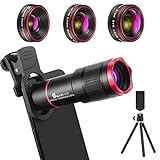 lente zoom para smartphone 【Material de Primera Calidad】Todas las lentes están hechos de vidrio óptico, revestimiento antirreflectante multicapa y aleación de aluminio. Puede reducir la reflexión de la luz para aumentar la transmitancia de la luz, reduciendo así la aparición de fantasmas y luz dispersada en cierta medida, mejorando así la calidad de la imágen.