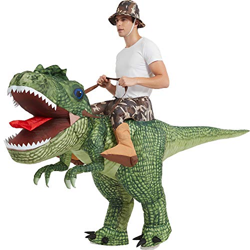 One casa inflatable costume dinosaur riding t rex air blow up funny party halloween costume for adult 2 One casa inflatable costume dinosaur riding t rex air blow up funny party halloween costume for adult - image 3