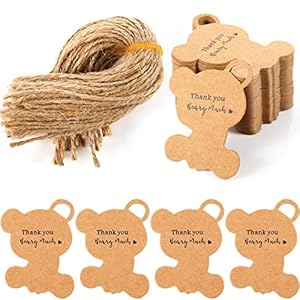 Spakon Bärenform Geschenkanhänger mit 'Thank you Beary Much'