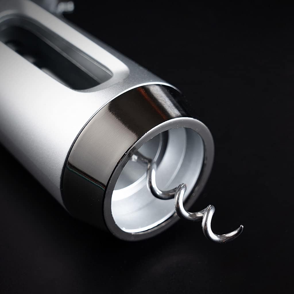 Wine Corkscrew Multi-function Manual Wine Opener Alloy Wine Silver Kitchen Tools Bar Accessories Exquisite Corkscrew 18.5cm (Color : Silver)