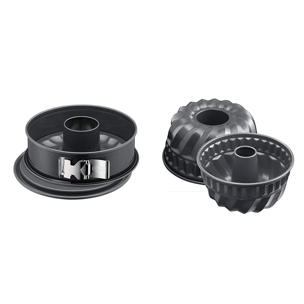 ORIGINAL KAISER La Forme Plus Backform 26cm Springform rund, 2 Böden & La Forme Plus Gugelhupfform 22 cm