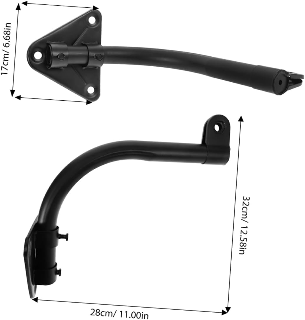 GLEAVI 2set Electric Fan Mounting Bracket Plate and Curved Pole Easy Installation Wall-mounted Holder for Home and Industrial Use