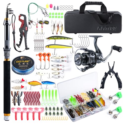 Goture Fishing Rod and Reel Combos-Telescopic Fishing Pole Spinni...