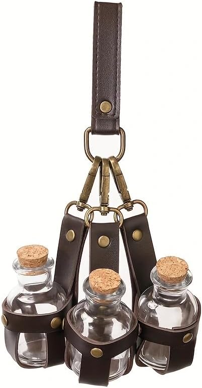 Cork Potion Bottle Cosplay Accessories Belt Loop Medieval Renaissance Witch Props Magic Vial Stempunk