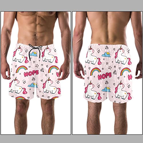 Maillot de bain pour hommes licornes arc-en-ciel de plage - 3