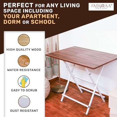 Faburaa Tablista Foldable Study Table 36 x 24 Inch Light Brown - Image 7