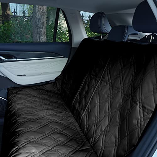Atchsama Dog Car Seat Cover, Backseat Covers For Pet Dogs Scratchproof Waterproof Car Seat Protector Heavy Duty Back Seat Cover With Side Flap For Cars, Suvs & Trucks, Black #TOP1