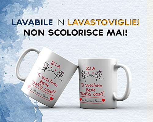 Tazza Zia Personalizzabile Maschietto e