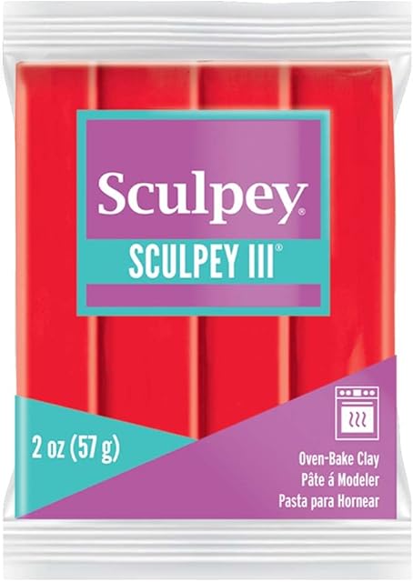 Sculpey Polymer Oven Bake Coloured Modelling Clay 2Oz Red Hot