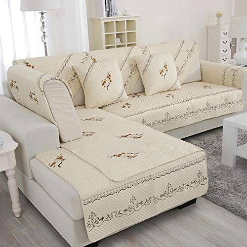 Housse canape 3 place coussin de canapé antidérapant couverture coton salon - 4
