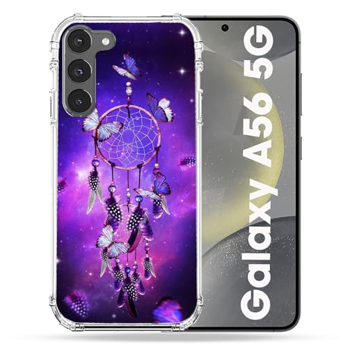 Coque Samsung A56 5G antichoc attrape-rêve étui de protection papillon zen