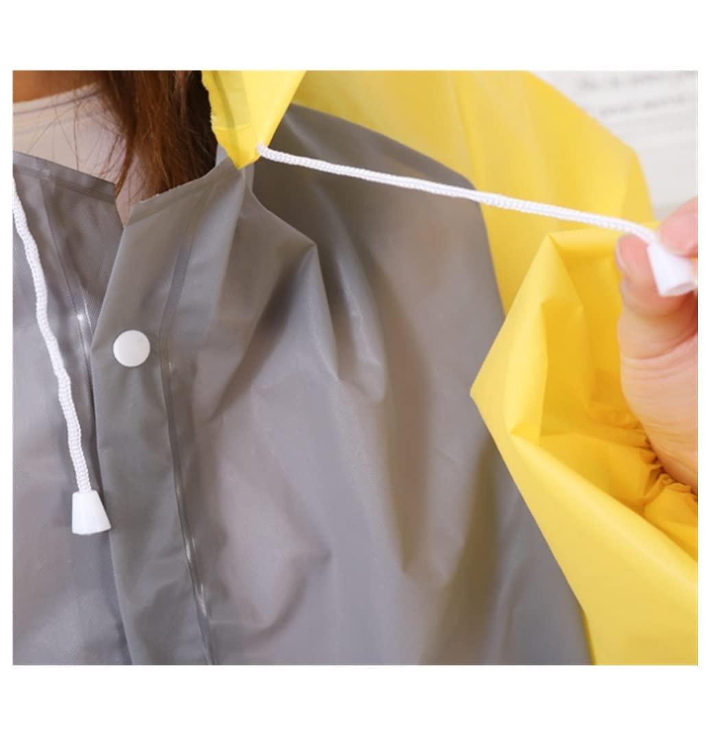 Capa de Lluvia Reutilizable 5 Uds Reutilizable Espesar Mujeres Hombres Capa De Lluvia Impermeable Chaqueta Poncho Capucha Traje Ropa de Agua para Exteriores