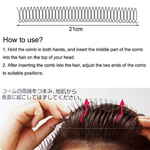 6 Pcs U Shape Hair Finishing Fixer Comb, Invisible Hair Holder, U Pin Hair Clips for Thick Hair, Bobby Pins, Hair Updo Accessories for Small Broken Hair, Hair Styling Tools for Girls and Women - Thumbnail 7