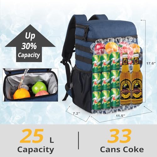 Image of Tactical Backpack Cooler,Soft Lightweight Leakproof Cooler Backpack,Insulated Cooler Bag,Portable Soft Cooler Bag Waterproof for Beach, Travel, Camping, Picnic, Hiking