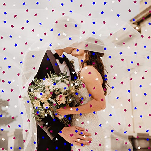 Star Confetti Glitter Stars-Table Confetti Metallic Foil Star Sequins For Wedding Birthday Festival Party Decoration Silver Red Blue 30G 12Mm (Red Silver Blue Star) #TOP3