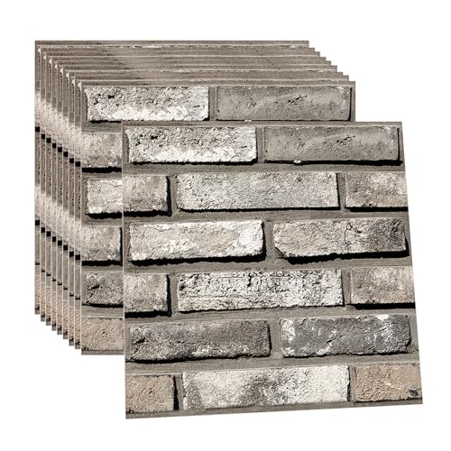 3D Wandpaneele 10 Stück Wandpaneele Selbstklebend 30x 30cm Wandaufkleber Wasserdicht Wandtapete Klebetapete für Küche Schlafzimmer Badezimmer Wohnzimmer