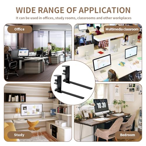 xiruiubao Bandeja Teclado Bajo Mesa, Soporte Teclado Ordenador Bajo Mesa con Abrazadera C, Extensible Bandeja Teclado Silenciosa para la Oficina, 235mm X 140mm (Negro) - imagen 9