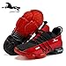 JMFCHI Boys Girls Kids' Sneakers Knitted Mesh Sports Shoes Breathable Lightweight Running Shoes for Kids Fashion Athletic Casual Shoes Black/Red Size 2.5