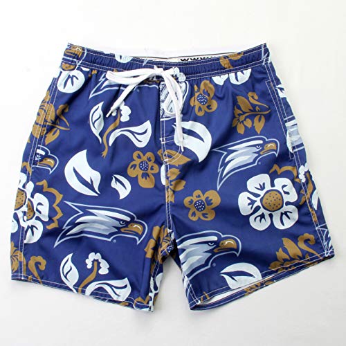 Wes and Willy NCAA Mens Floral Swim Trunks Georgia Southern Eagles Midnight L