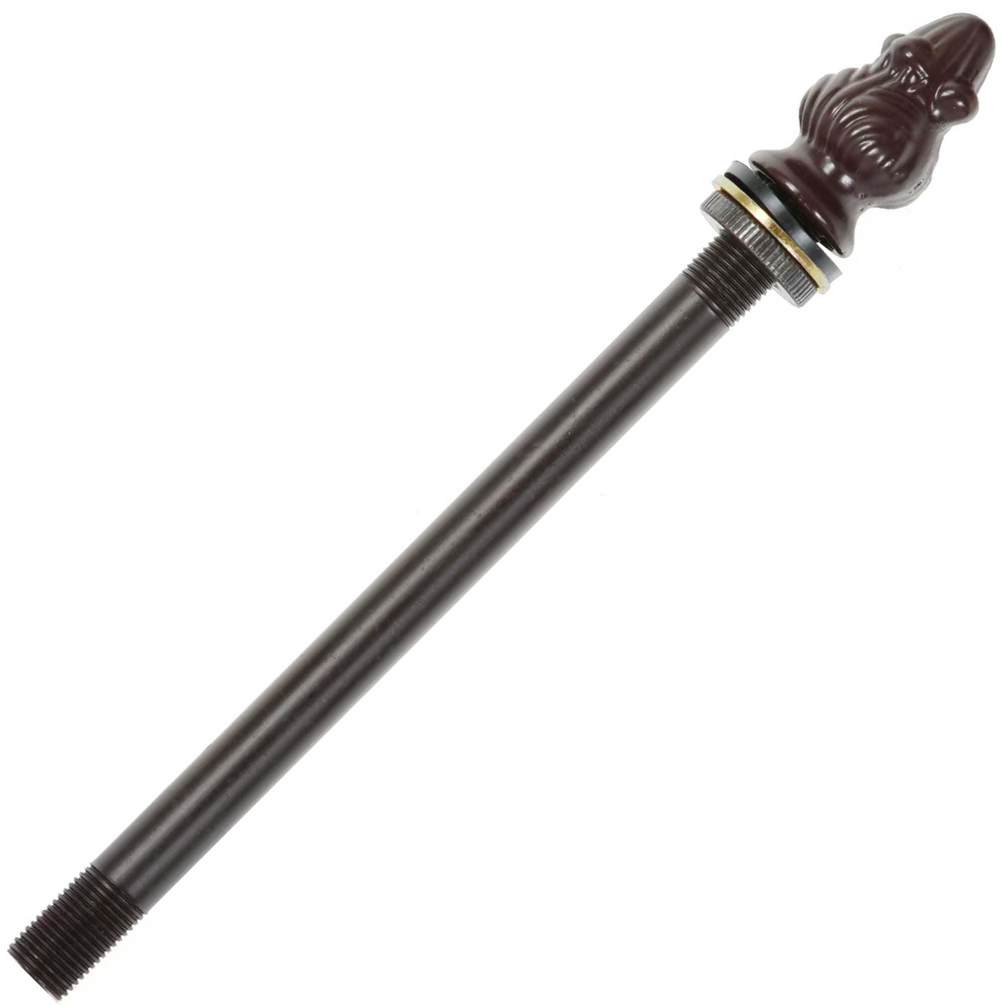 Bieye SS042 Lampshade Support with Finial for Tiffany Style Stained Glass Floor Lamp Table Lamp (G3/8 145mm Brown Acorn)