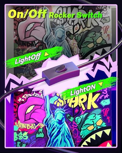 Image of 6 Pack 42W LED Black Light Bar, Blacklight with 6FT Cord+Switch+Plug, Glow in The Dark Black Lights Party Supplies for Halloween Decorations, Fluorescent Poster, Body Paint, Classroom, Bedroom