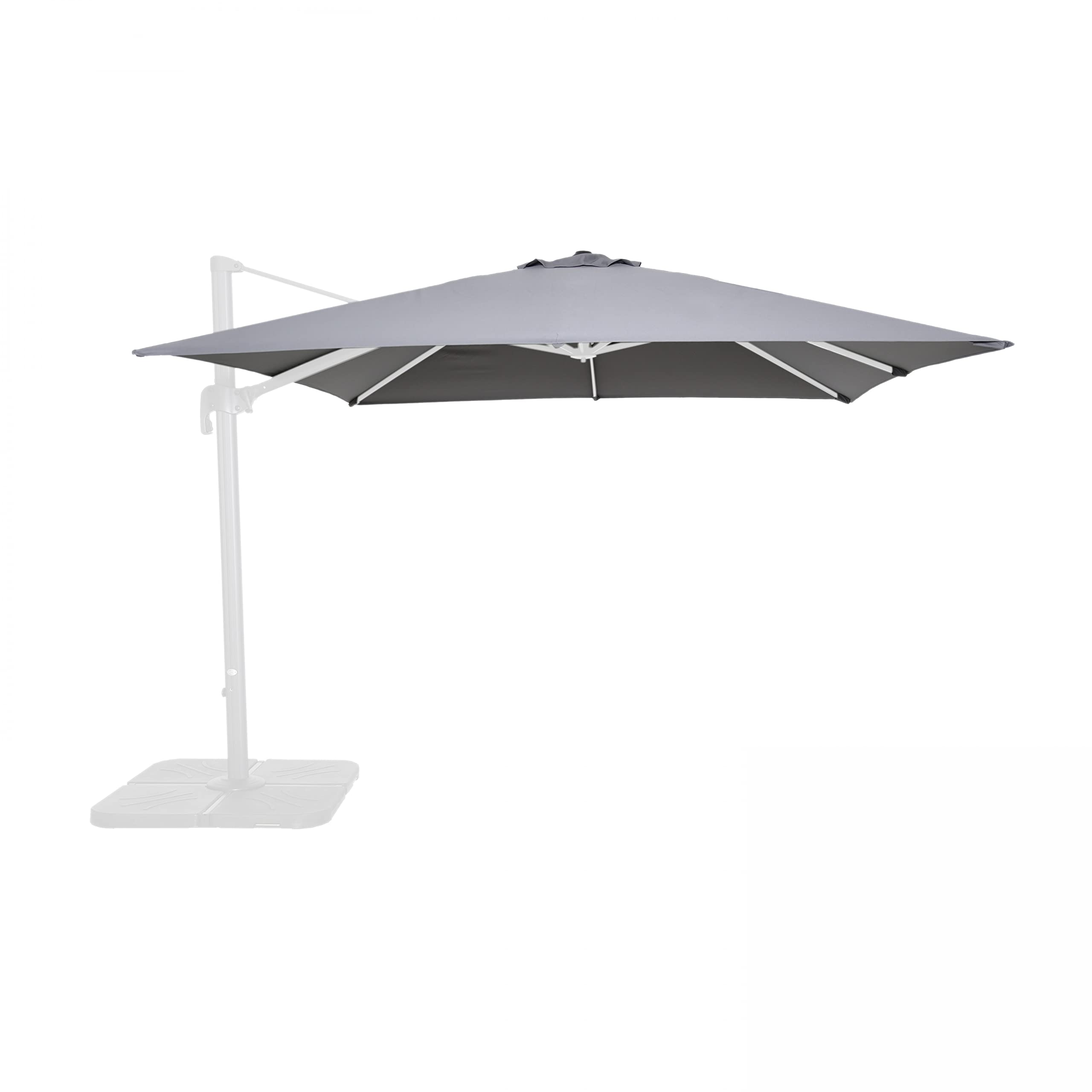 Oviala Toile pour Parasol déporté 3x3m Anthracite