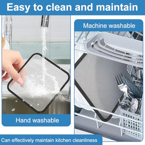 YOFDAL Rejilla air fryer para freidora de aire Cosori, Philips, accesorio para freidora de aire caliente, acero inoxidable, silicona, malla fina (22 * 21 * 0,5 cm) - imagen 4