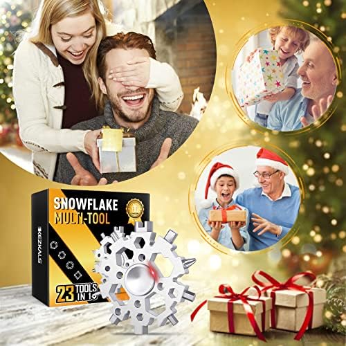 KEZKALS Valentines Gifts for Men, 22-in-1 Snowflake Multi-Tool, Presents for Men, Mens Gifts for Dad, Birthday Gifts for Him, Gadgets for Men, Gifts for Men Who Have Everything, Father's Day Gifts
