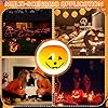 Trio Di Zucca Gonfiabile Per Halloween Con Luci LED Integrate - Decorazione Da Esterno Alta 1,1m Con Soffiatore - Addobbo Spettrale Per Giardino, Cortile E Festa