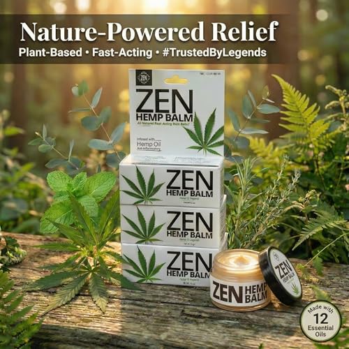 Image of ZEN Hemp Balm Fast-Acting Cooling Comfort for Muscle & Joint Relief 3 Pack