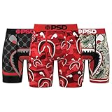 PSD Underwear Men's Warface Red Boxer Brief 3 Pack, Multi, XL