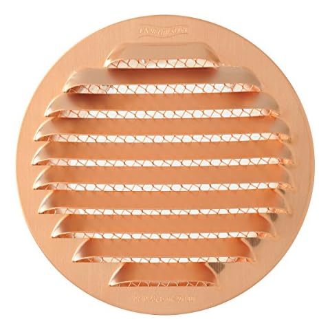 The gtsr100r-y Ventilation Grill Round Recessed, Copper, 125 mm Cover