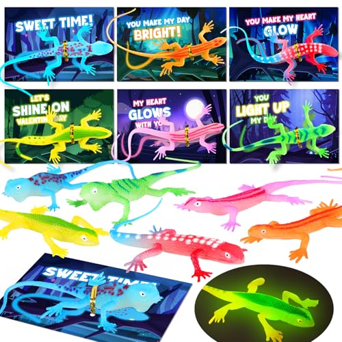 Cartes de Saint-Valentin pour enfants cadeau de classe original avec petits lézards