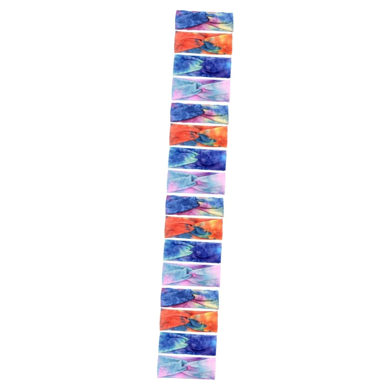 Didiseaon 8 Pièces Bandeau de Sport Bandana Turban Accessoires Yoga Bandeau tie-Dye Hijab pour Femme athlétique Cravate Couvre-Chef écharpe Manquer Polyester
