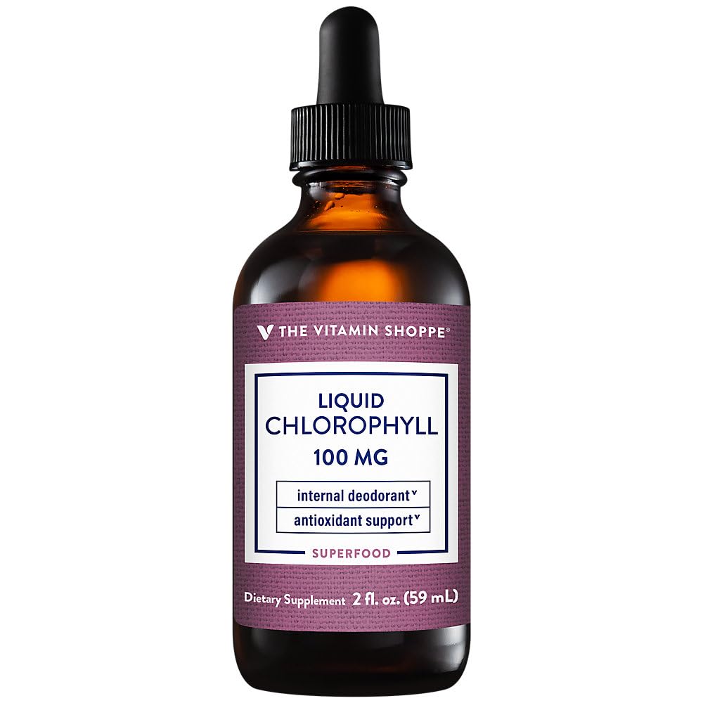 The Vitamin Shoppe Liquid Chlorophyll 100mg Green Superfood That