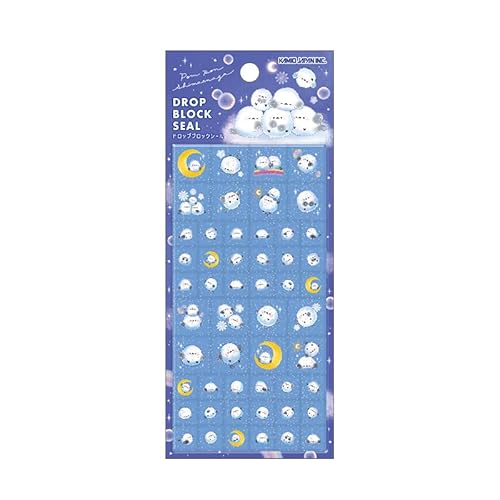 カミオジャパン シール ドロップブロックシール ぽんぽんシマエナガ 229528のサムネイル