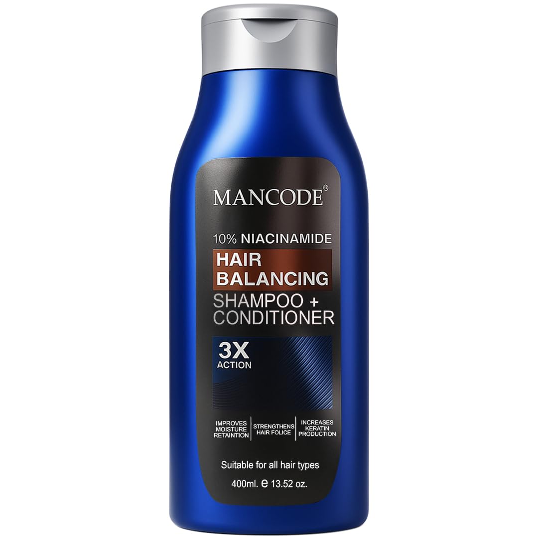 Mancode Hair Balancing Shampoo + Conditioner | Dual Action Formula for Oil Control, Strength & Shine | 400ml | For Men & Women | Reduces Hair Fall & Dandruff-image-27
