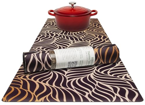 RIMONA'S Thermo Heat Resistant Table Runner and Trivet for Hot Dishes - Waterproof Hot Plates to Protect Table and Countertop - Kitchen & Dining 350F Heat Protector 40