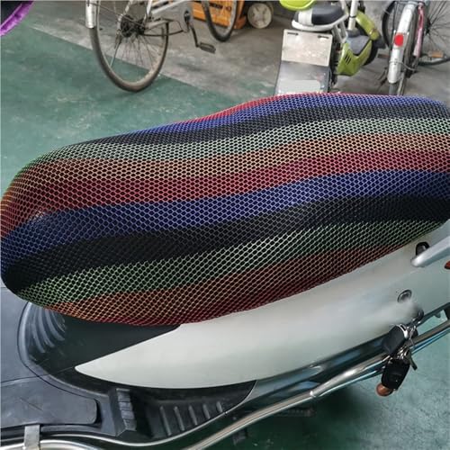 Funda de asiento de malla para moto scooter red transpirable 4