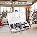 141pcs Rotary Tool Accessories Kit - GOXAWEE 1/8-inch Shank All Purpose Power Tool Accessory Set Universal Fitment for Easy Drilling Sawing Sanding Grinding Polishing