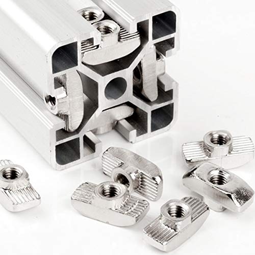 50pcs 4040 series m8 t nuts t slot nut hammer head fastener nut nickel plated carbon steel nut for aluminum profile4040 series m8
