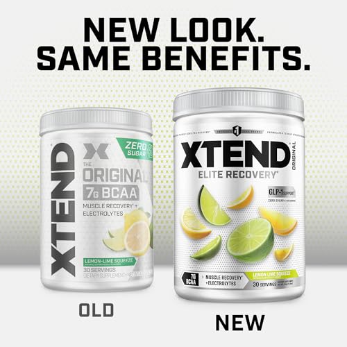 Image of Xtend Original BCAA Powder, 7g BCAAs and 2.5g L-Glutamine for Muscle Recovery Hydration and Lean Muscle, Sugar Free Intra and Post Workout Drink with Electrolytes, Lemon Lime Squeeze, 30 Servings