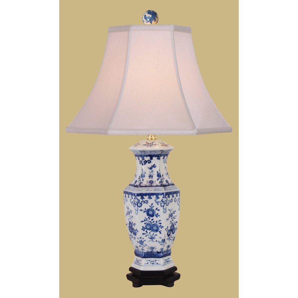 LPBW1012S Vase Table Lamp - Blue and White