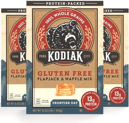 Kodiak Cakes Frontier Oat Gluten-Free Flapjack & Waffle Mix, 16 Oz (Pack Of 3)