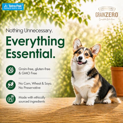 Image of Grain Zero Dog Fresh Food Tetra Pak Lamb & Vegetables, for Adult & Puppy, 350g | Supports Joint & Health | Supports Immune System | Anti Inflammatory Properties | Ready to Serve | One Pack One Meal