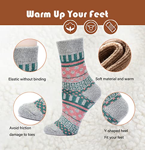 Image of Womens Wool Knit Winter Socks