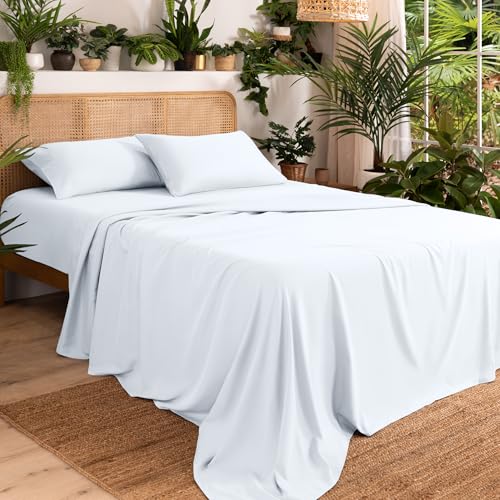 Ivy Union Full Extra Long Sheet Set - Ultra-Soft Cooling with Deep Pockets - Breathable, Easy-Fit - Hotel Luxury Bedding Sheets & Pillowcases (Full XL, White)