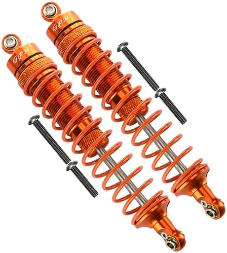 GPM for Arrma Granite 4X4 / Big Rock Crew Cab 4X4 Upgrade Parts Aluminum Rear Heavy-Duty Adjustable Damper (115mm) - 1Pr Set Orange